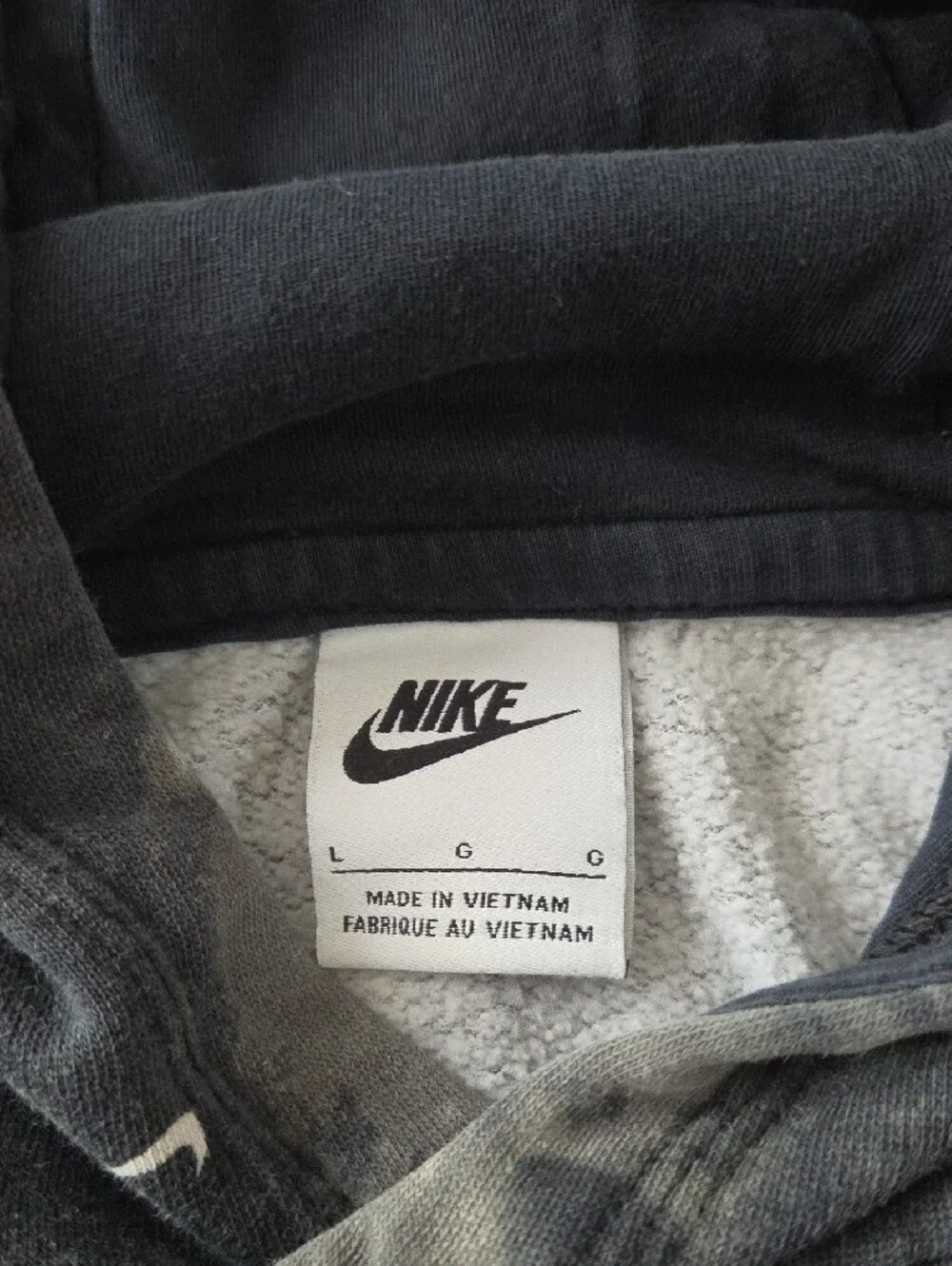 Youth Nike Hooded Sweatshirt in Black & Gray Tie-Dye
